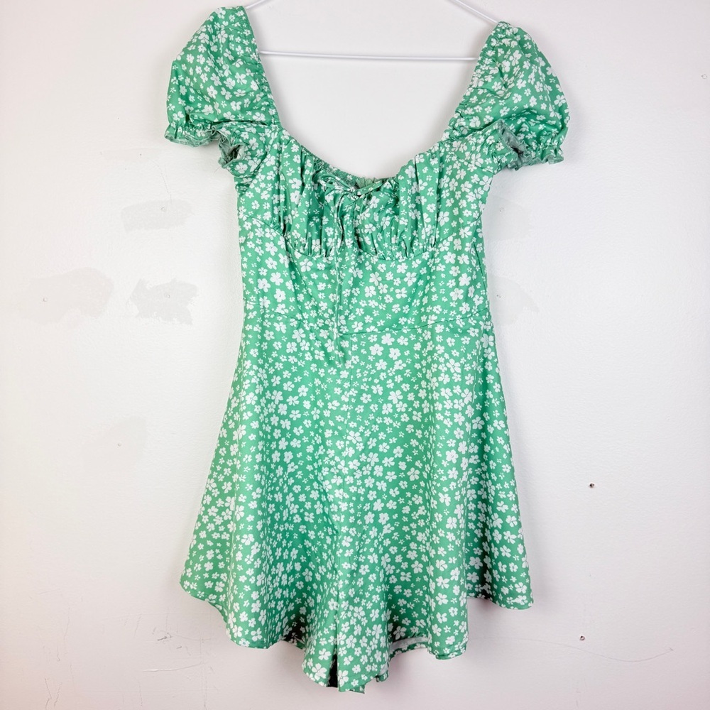 Princess Polly Floral Puff Sleeve Mini Romper 
Cottagecore Picnic Fairycore - Picture 3 of 8